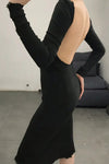 marc le bihan stretch dress 21923 black